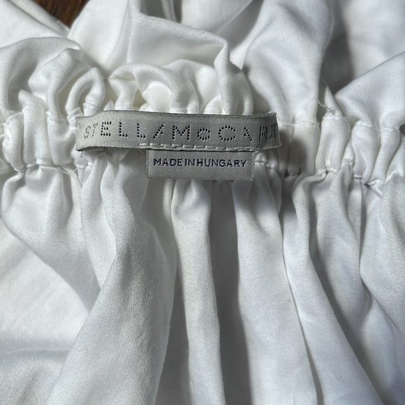 Stella McCartney white off shoulder puff sleeve peasant top blouse shirt - Picture 3 of 12